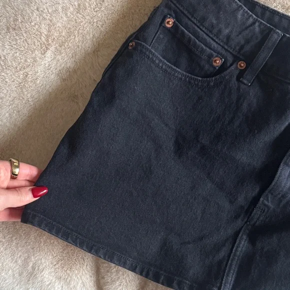 Abercrombie & Fitch Dark Denim Mini Skirt - Picture 6 of 9